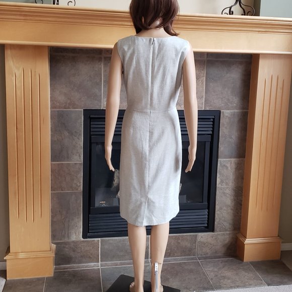 BANANA REPUBLIC, Italian gray wool sleeveless shift dress - Picture 8 of 15